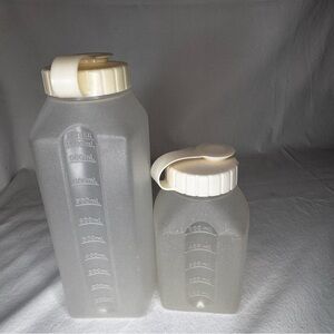Rubbermaid Cream & Clear Plastic Pantry Storage Bottles - 2 Pack